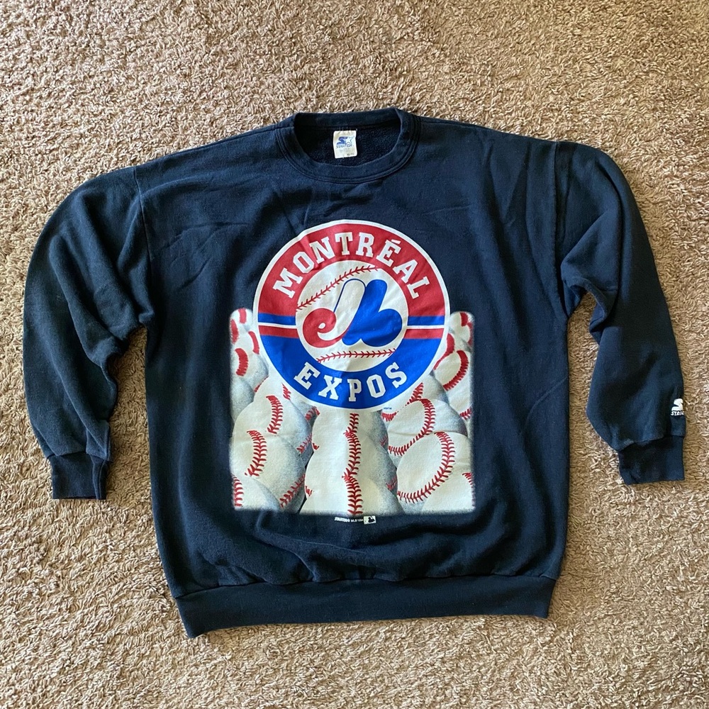 Vintage 94 Expos Montreal Starter crew neck men’s sweatshirt Sz XL rare graphic